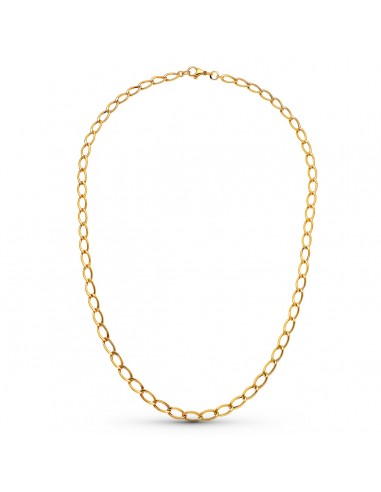 18K CADENA ORO AMARILLO ROMBO HUECA 50CM 5 MM