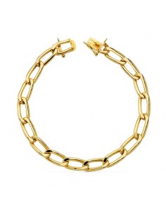 18K PULSERA ORO AMARILLO BILBAO HUECA 22 CM