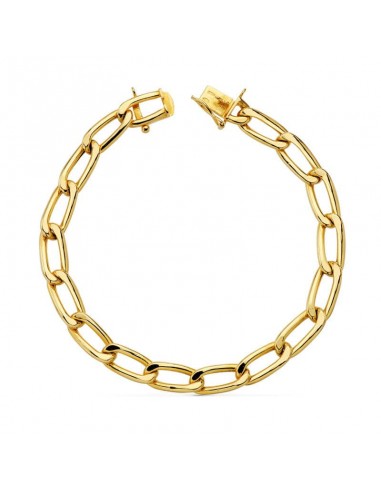 18K PULSERA ORO AMARILLO BILBAO HUECA 22 CM