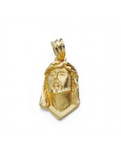 18K COLGANTE ORO AMARILLO CABEZA DE CRISTO DE LAGRIMA 22X12 MM