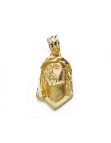 18K COLGANTE ORO AMARILLO CABEZA DE CRISTO DE LAGRIMA 22X12 MM