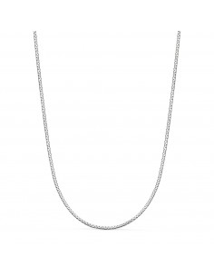 18K CADENA ORO BLANCO PLANA EN BRILLO. ANCHO: 1 2 MM. LARGO: 45 CM. CIERRE REASA