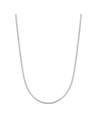 18K CADENA ORO BLANCO PLANA EN BRILLO. ANCHO: 1 2 MM. LARGO: 45 CM. CIERRE REASA