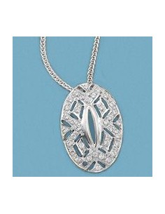 18K GARGANTILLA ORO BLANCO Y CIRCONITAS