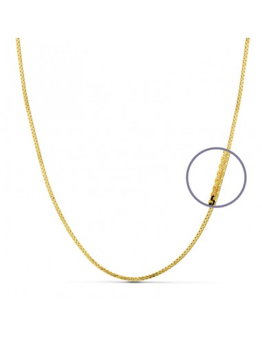 18K CADENA ORO AMARILLO MACIZA PLANA 40CM 1 MM