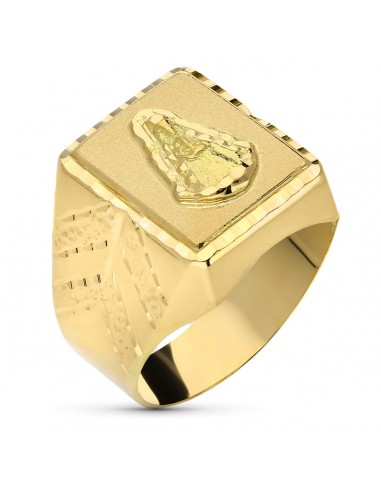 18K SELLO ORO AMARILLO VIRGEN DEL ROCIO HUECO