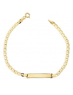 18K ESCLAVA HUECA ANCLA 17CM