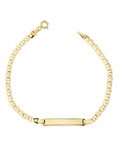 18K ESCLAVA HUECA ANCLA 17CM