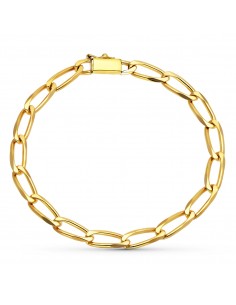 18K PULSERA ORO AMARILLO BILBAO MACIZA 19CMTS 5 MM