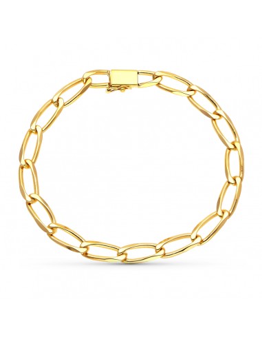 18K PULSERA ORO AMARILLO BILBAO MACIZA 21CMTS 6 MM