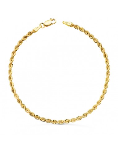 18K PULSERA ORO AMARILLO CORDON SALOMONICO. ANCHO 2 7 MM LARGO 19CM