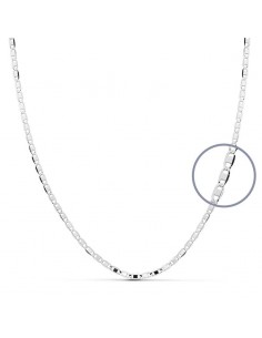 18K CADENA MACIZA  ORO BLANCO 45CM 1.8 MM