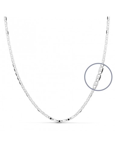 18K CADENA MACIZA  ORO BLANCO 45CM 1.8 MM