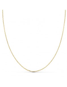 18K CADENA ORO AMARILLO MACIZA FORZADA 40CM 0.06 MM