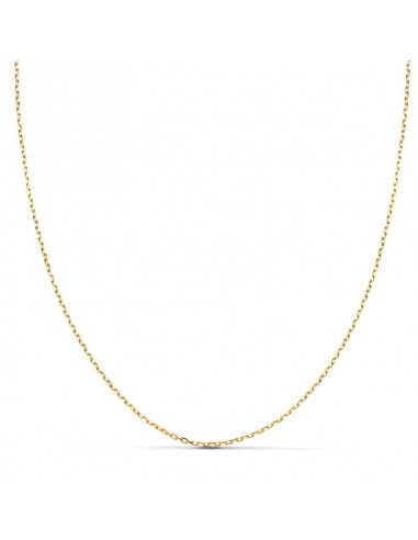 18K CADENA ORO AMARILLO MACIZA FORZADA 45CM 0.06 MM