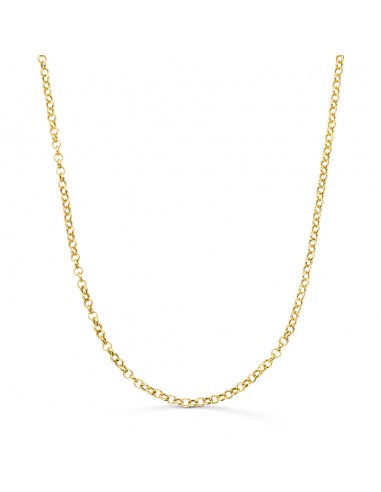 18K CADENA ORO AMARILLO ROLO HUECA ANCHO: 2.5MM LARGO: 50CM CIERRE REASA