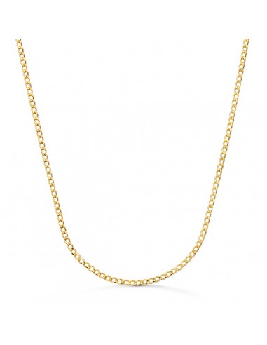 18K CADENA ORO AMARILLO BARBADA HUECA ANCHO: 2MM LARGO: 50CM
