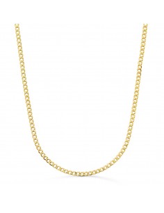 18K CADENA ORO AMARILLO BARBADA HUECA ANCHO: 2.5MM LARGO: 60CM
