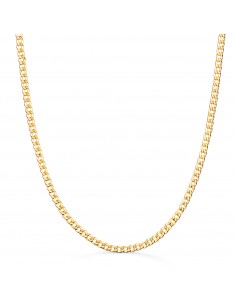 18K CADENA ORO AMARILLO BARBADA HUECA. ANCHO: 2 2 MM. LARGO: 60CM