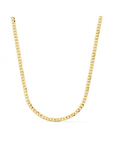 18K CADENA ORO AMARILLO BARBADA HUECA ANCHO: 3 2MM LARGO: 60CM