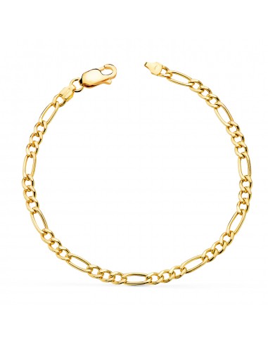 18K PULSERA ORO AMARILLO CARTIER 3X1 HUECA ANCHO  3 5 MM LARGO: 19CM