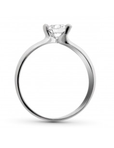 18K SOLITARIO ORO BLANCO CIRCONITA. 3.25 GRS 5 MM.@ 2