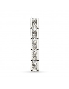 18K COLGANTE ORO BLANCO BARRA CON CIRCONITAS