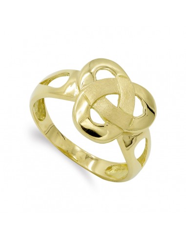 18K SORTIJA ORO AMARILLO MACIZA HOJAS ENTRELAZADAS. ANCHO: 14 5 MM