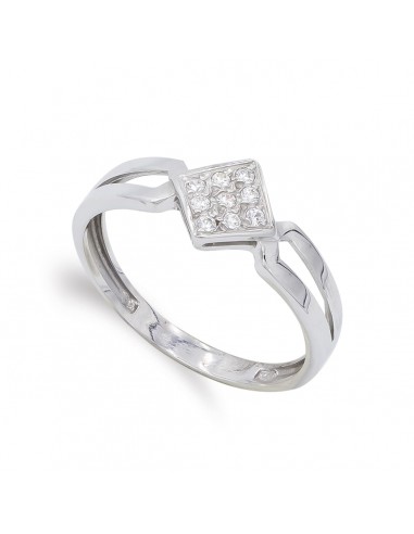 18K SORTIJA ORO BLANCO CON CIRCONITAS. ANCHO: 7 5 MM
