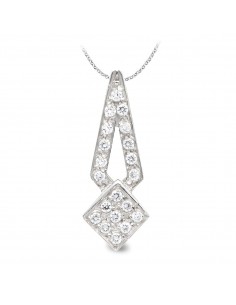 18K GARGANTILLA ORO BLANCO Y CIRCONITAS