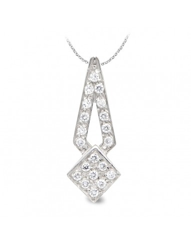 18K GARGANTILLA ORO BLANCO Y CIRCONITAS