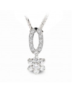 18KGARGANTILLA ORO BLANCO Y CIRCONITAS