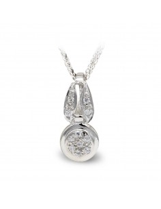 18K GARGANTILLA ORO BLANCO Y CIRCONITAS