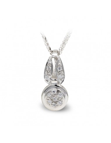 18K GARGANTILLA ORO BLANCO Y CIRCONITAS
