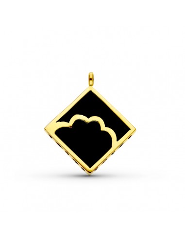 18K COLGANTE ORO AMARILLO EBANO NUBE