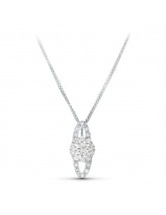 18K GARGANTILLA ORO BLANCO 45CM JUEGO NOVIA 20X9 MM CIERRE MOSQUETON