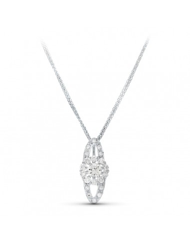 18K GARGANTILLA ORO BLANCO 45CM JUEGO NOVIA 20X9 MM CIERRE MOSQUETON