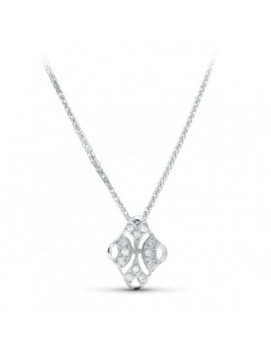 18K GARGANTILLA ORO BLANCO 45CM JUEGO NOVIA 15X11 MM CIERRE MOSQUETON