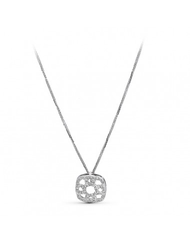 18K GARGANTILLA ORO BLANCO Y CIRCONITAS