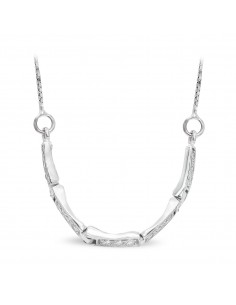 18K GARGANTILLA ORO BLANCO Y CIRCONITAS