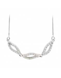 18K GARGANTILLA ORO BLANCO Y CIRCONITAS