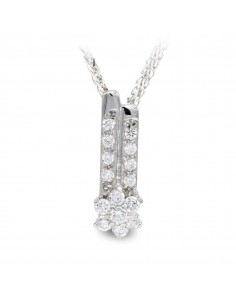 18K GARGANTILLA ORO BLANCO Y CIRCONITAS