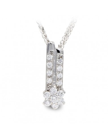 18K GARGANTILLA ORO BLANCO Y CIRCONITAS