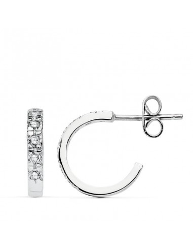 18K AROS ORO BLANCO CIRCONITA 12X2 MM