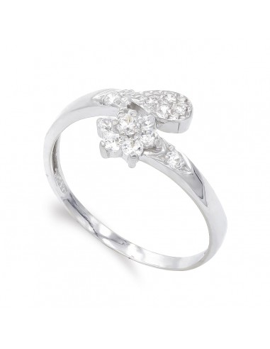 18K SORTIJA ORO BLANCO CON CIRCONITAS. ANCHO: 9 MM