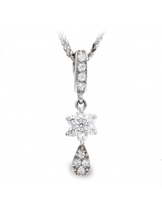 18K GARGANTILLA ORO BLANCO Y CIRCONITAS