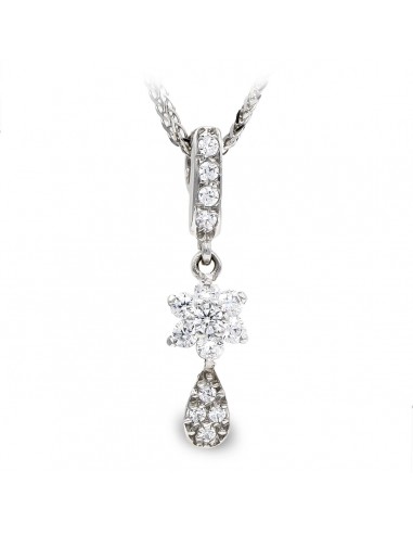 18K GARGANTILLA ORO BLANCO Y CIRCONITAS