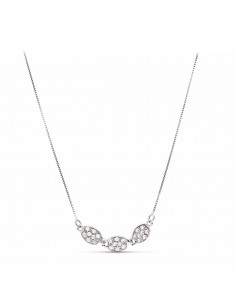 18K GARGANTILLA ORO BLANCO Y CIRCONITAS