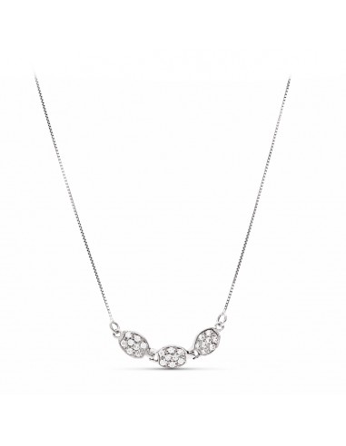 18K GARGANTILLA ORO BLANCO Y CIRCONITAS
