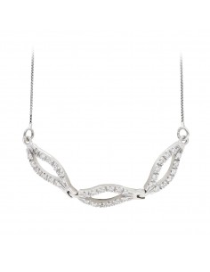 18K GARGANTILLA ORO BLANCO Y CIRCONITAS